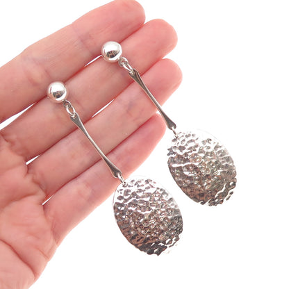 Ragul Cano 925 Sterling Silver Vintage Mexico Modernist Dangle Earrings
