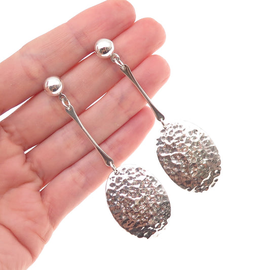 Ragul Cano 925 Sterling Silver Vintage Mexico Modernist Dangle Earrings
