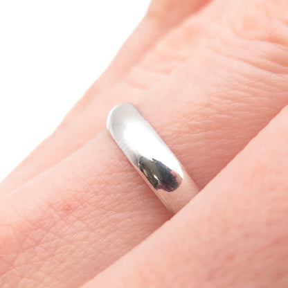 925 Sterling Silver Vintage Classic Wedding Band Ring Size 7.25