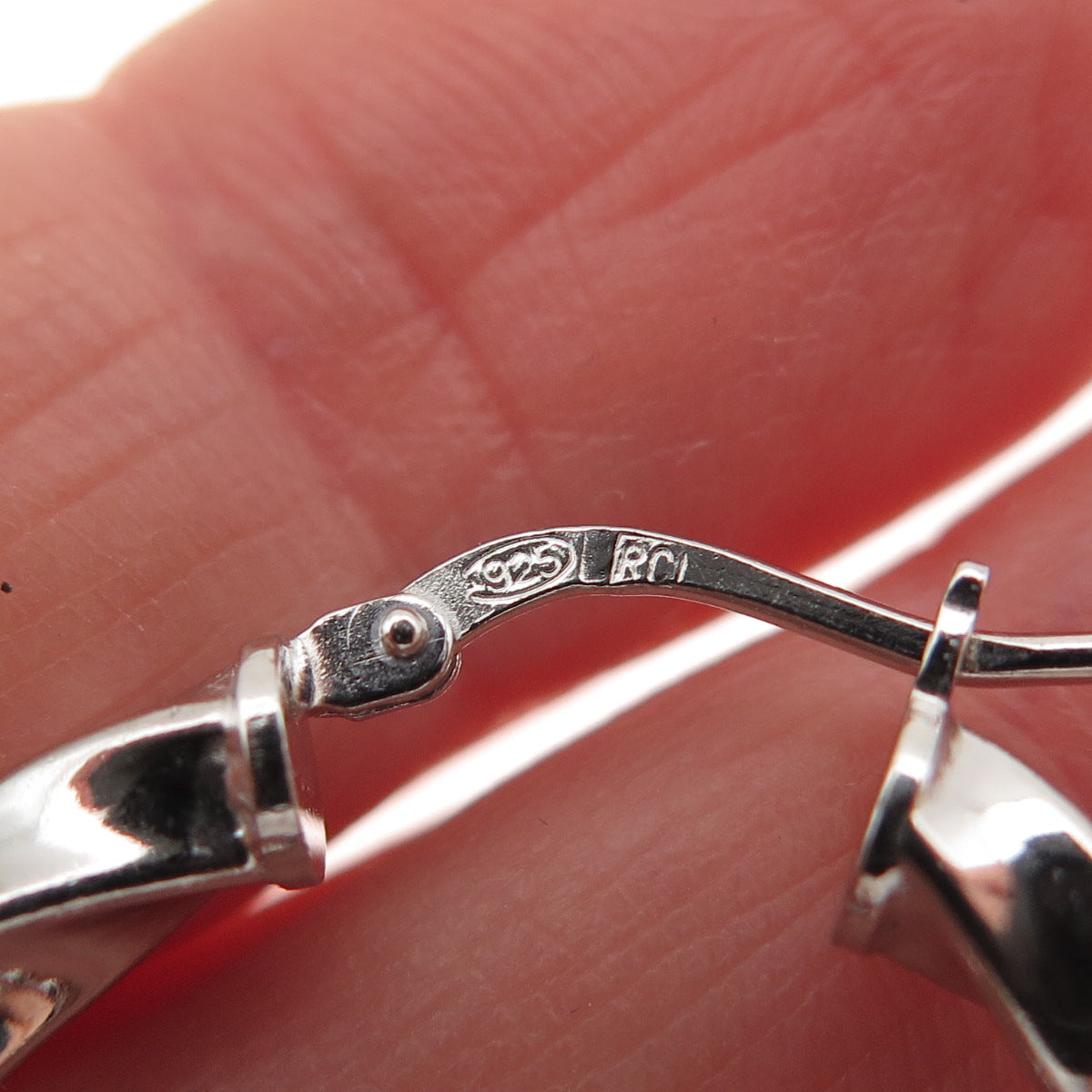 925 Sterling Silver RCI Twisted Hoop Earrings