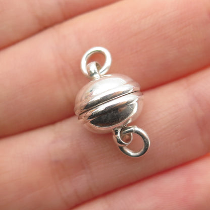 925 Sterling Silver Vintage Italy Bracelet / Necklace Magnetic Lock Clasp