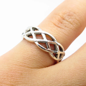 925 Sterling Silver Vintage Cellini Adjustable Ring Size 4