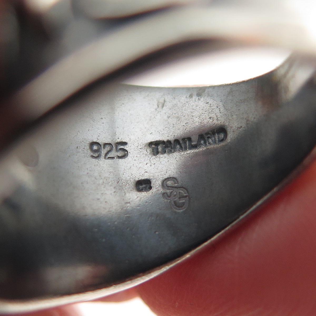 SAN GIOVANNI 925 Sterling Silver Vintage C Z Monkey Mount Oxidized Ring Size 8