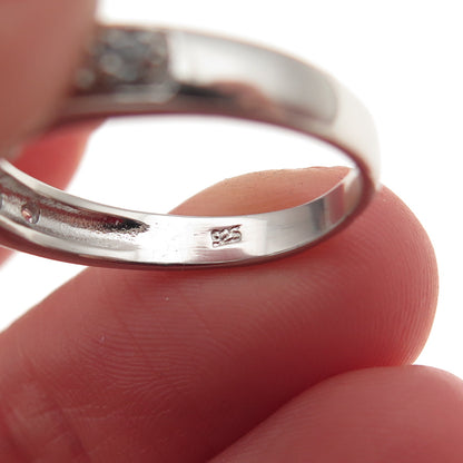 925 Sterling Silver Real Round-Cut Amethyst & Blue Topaz Ring Size 7.25