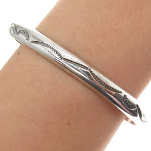 Old Pawn Sterling Silver Vintage Southwestern Adjustable Tribal Bracelet 6.25"