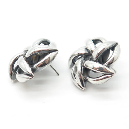 925 Sterling Silver Vintage Modernist Windmill Earrings