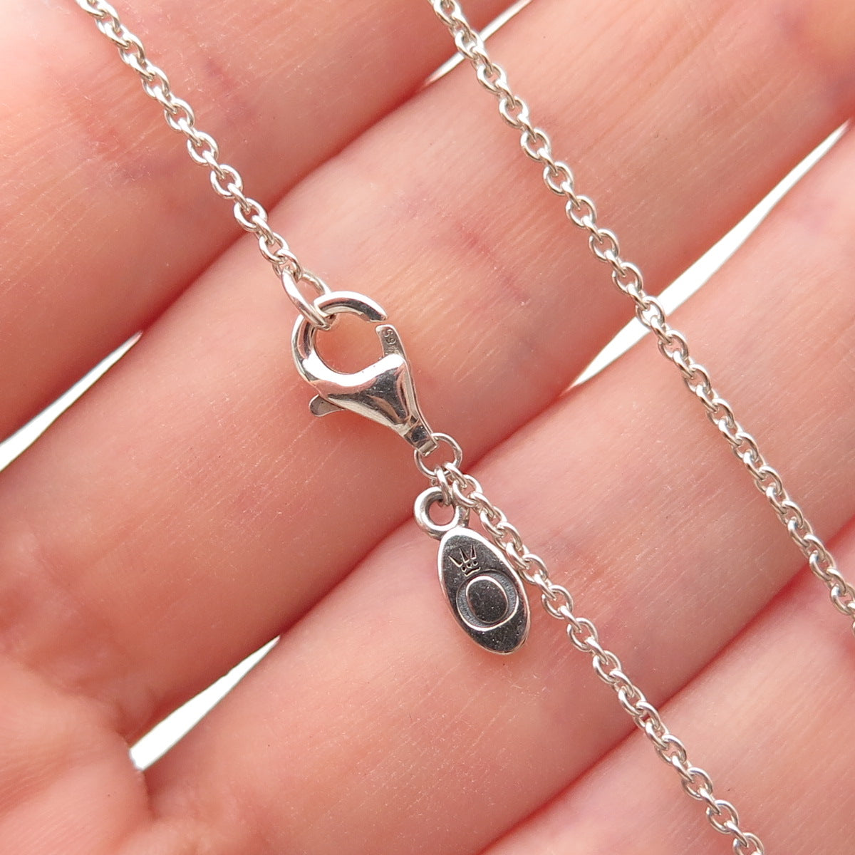 Pandora 925 Sterling Silver Cable Chain Necklace 16-18"