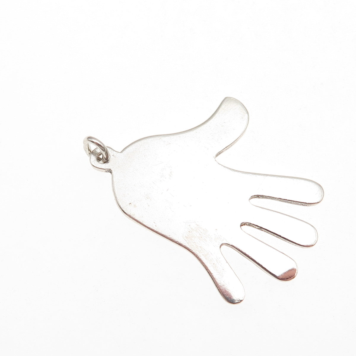 925 Sterling Silver Vintage Israel Hand Palm Charm Pendant