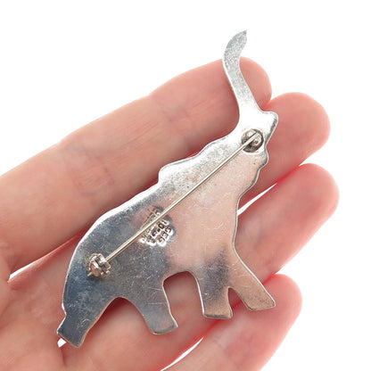 925 Sterling Silver Vintage Mexico Elephant Pin Brooch