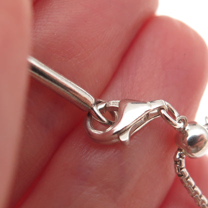 Pandora 925 Sterling Silver C Z Brilliant Bow Adjustable Bracelet 6-7.25"