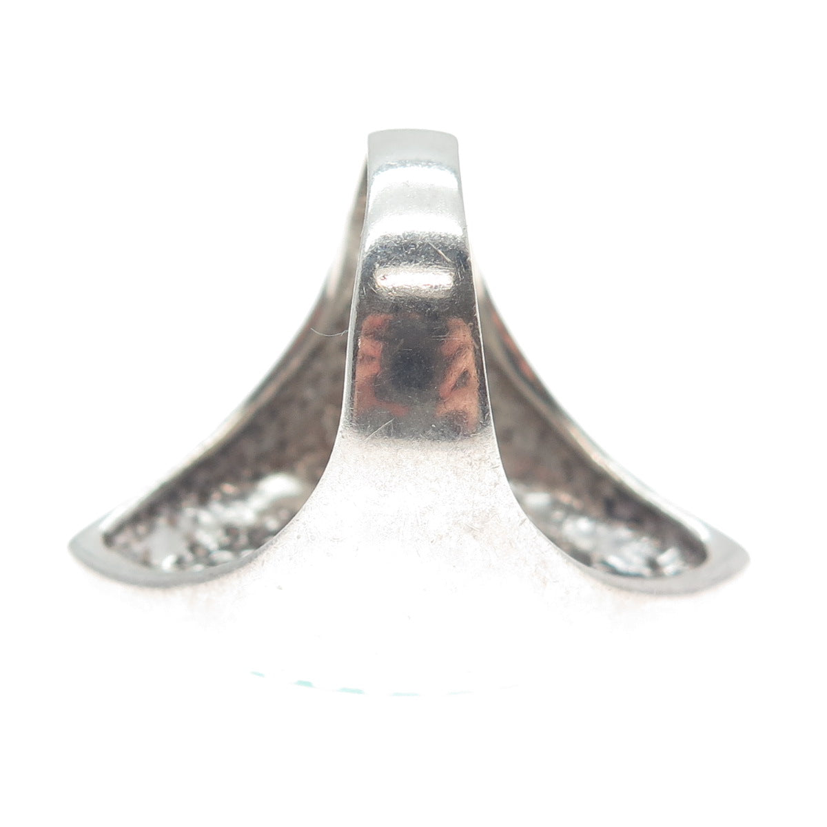 SX SALLY C 925 Sterling Vintage Lone Mountain Turquoise Beaded Ring Size 10.25