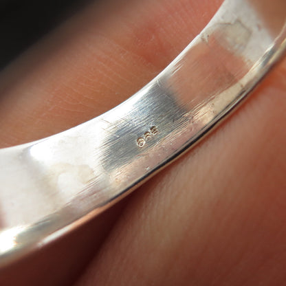 925 Sterling Silver Real Round-Cut Black Diamond Ring Size 13