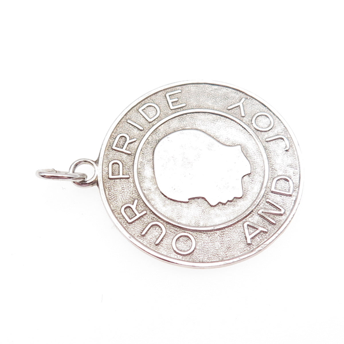 925 Sterling Silver Vintage Our Pride & Joy Boy Charm Pendant