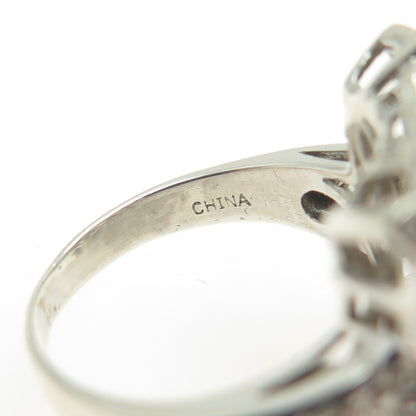 925 Sterling Silver Multi-Color C Z Ring Size 6.5