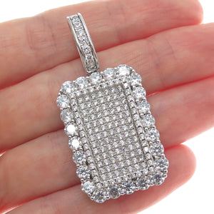 DESIGNS BY YAGI 925 Sterling Silver Round-Cut C Z Sparkle Pendant