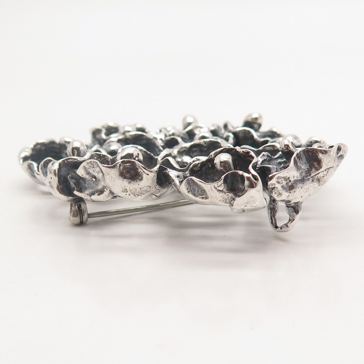 925 Sterling Silver Vintage Modernist Pin Brooch