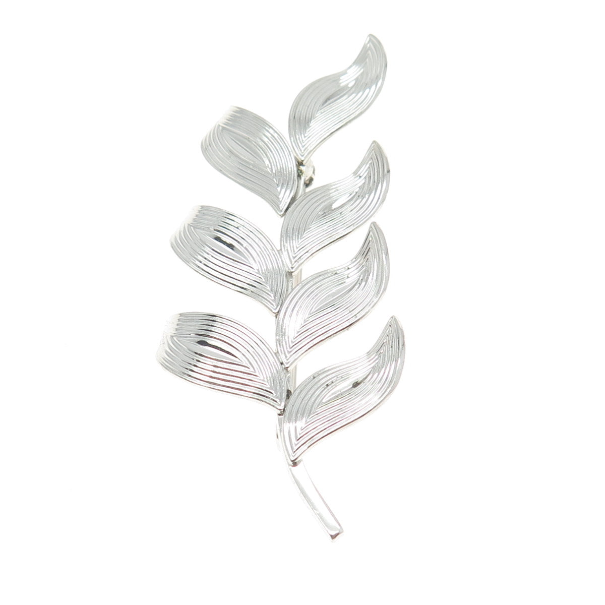 VAN DELL 925 Sterling Silver Vintage Laurel Leaf Pin Brooch