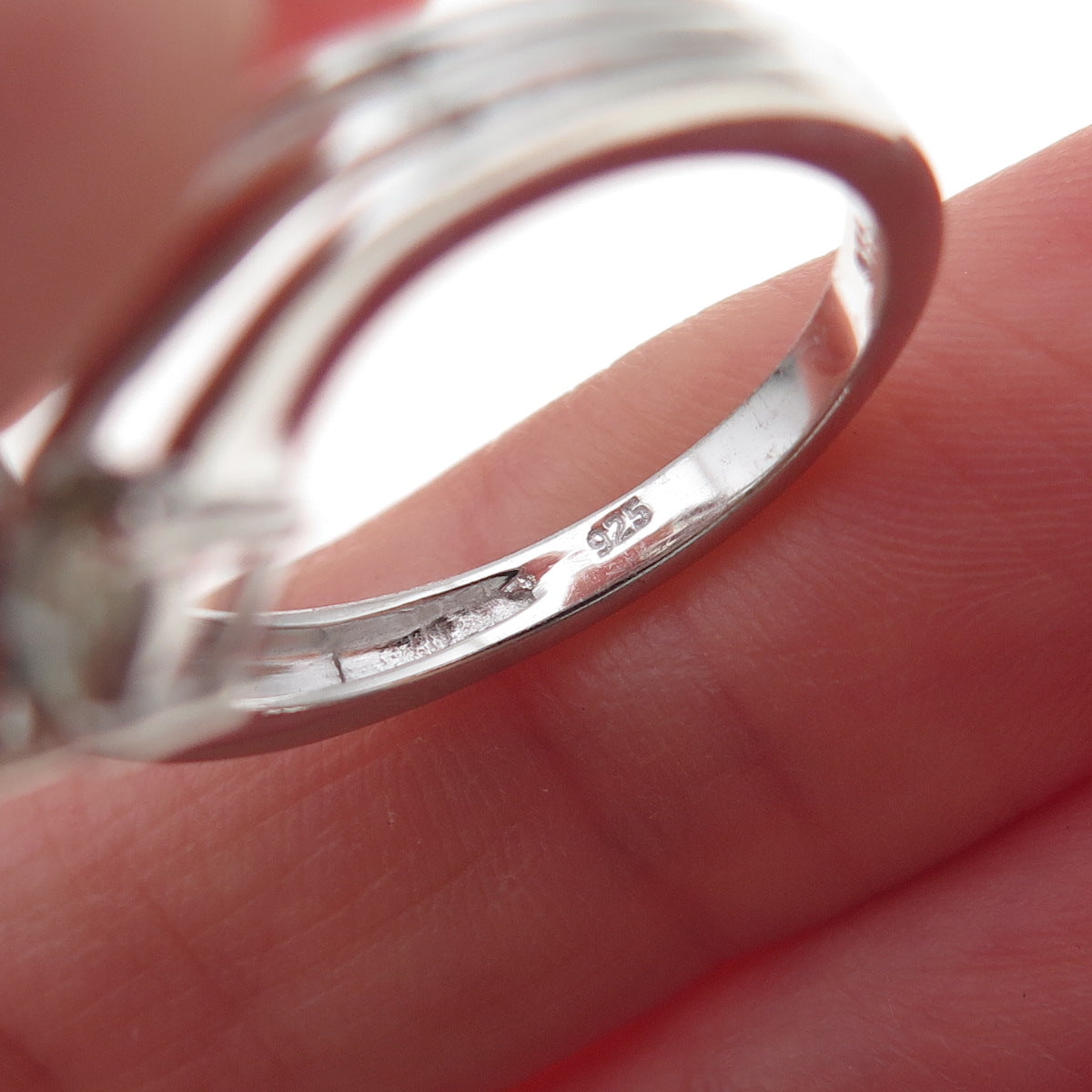 Chuck Clemency 925 Sterling Silver Real Oval-Cut Iolite Bypass Ring Size 8.25