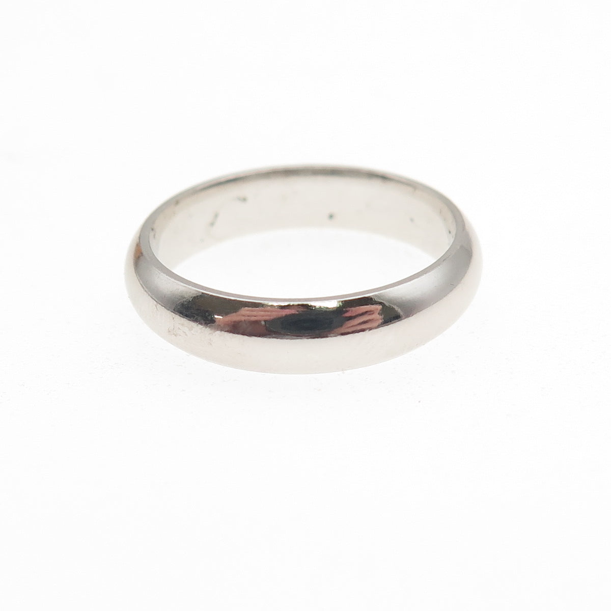 925 Sterling Silver Vintage Classic Wedding Band Ring Size 6.25