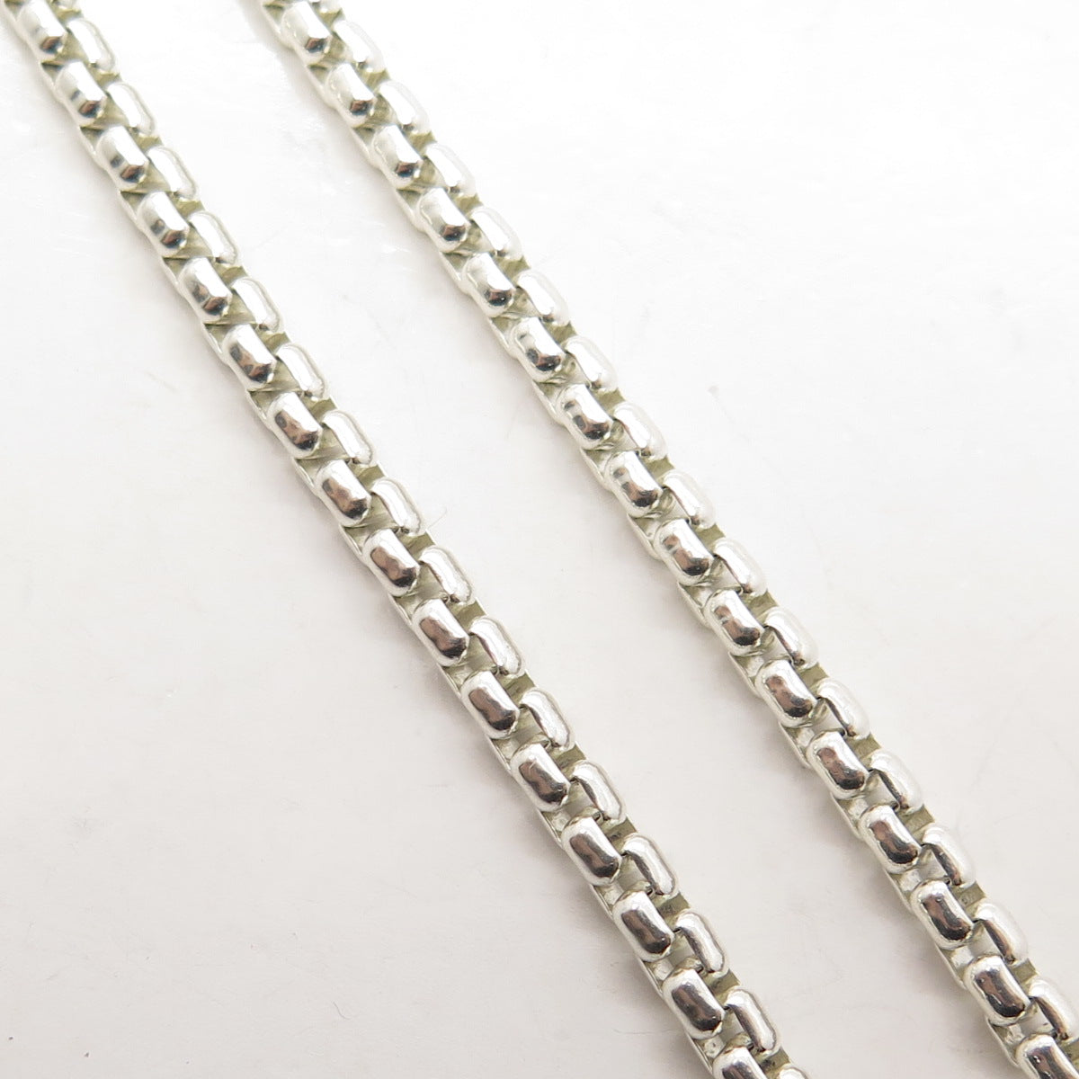 925 Sterling Silver Box Chain Necklace 16"