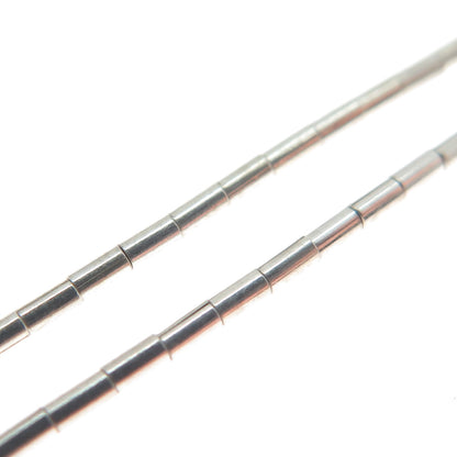 Old Pawn 925 Sterling Silver Royston Turquoise Beads Liquid Chain Necklace 18"