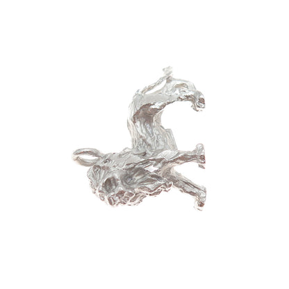 925 Sterling Silver Vintage Lion Charm Pendant