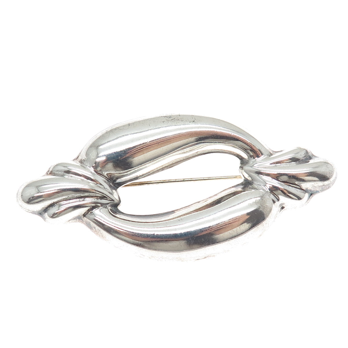 925 Sterling Silver Vintage Modernist Pin Brooch
