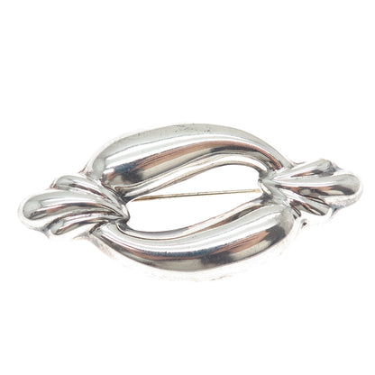 925 Sterling Silver Vintage Modernist Pin Brooch