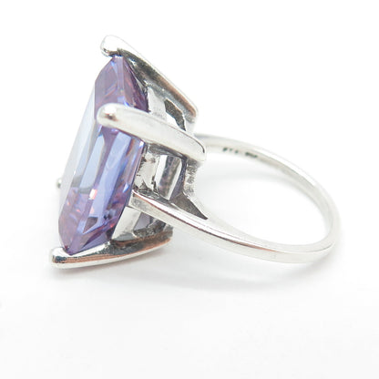 UTC 925 Sterling Silver Lavender C Z Ring Size 6