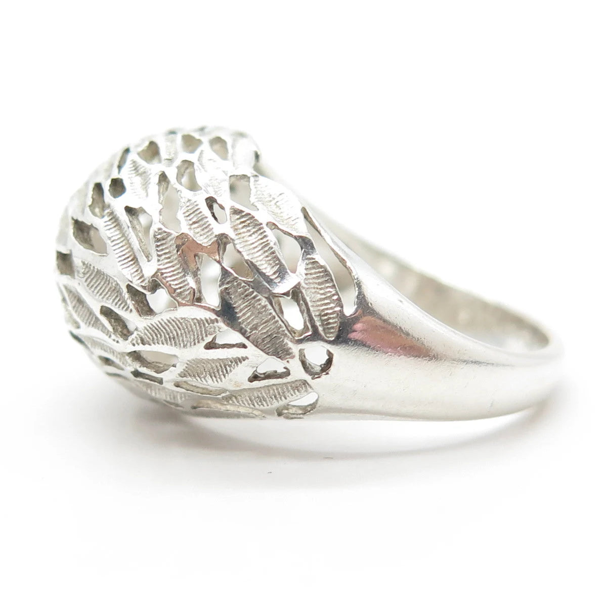 VARGAS 925 Sterling Silver Vintage Modernist Dome Nugget Ring Size 9.25