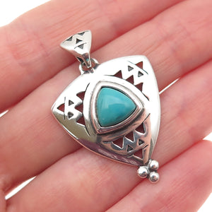 Carolyn Pollack Old Pawn 925 Sterling Silver Vintage Turquoise Charm Pendant