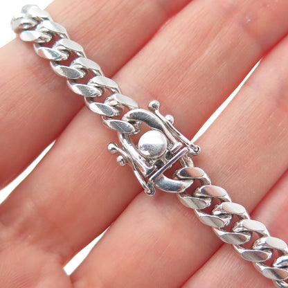 925 Sterling Silver Italy Cuban Link Bracelet 8.5"