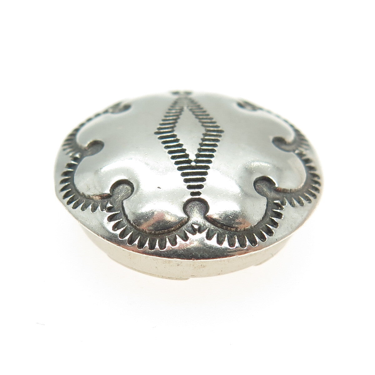 Old Pawn Hopi Sterling Silver Vintage Southwestern Concho Tribal Clip Button