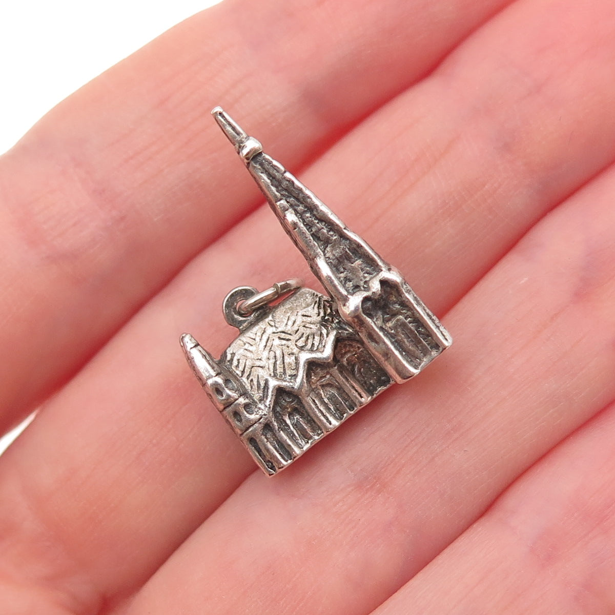 835 Silver Antique Art Deco St. Stephen's Cathedral Vienna 3D Charm Pendant