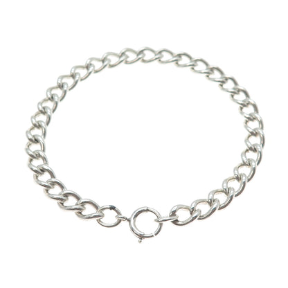 BINDER BROTHERS 925 Sterling Silver Antique Art Deco Curb Link Bracelet 7"
