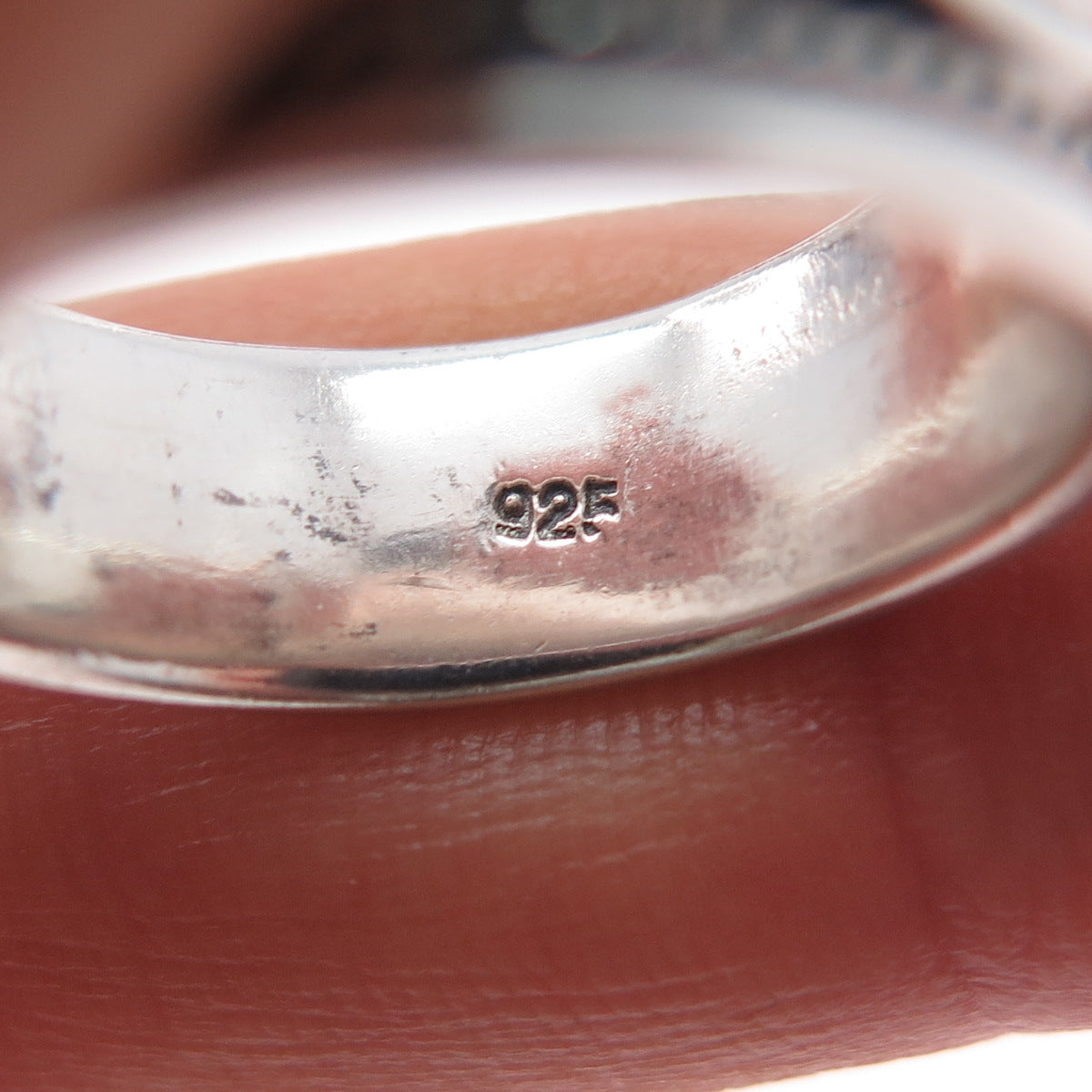 925 Sterling Silver Vintage Twisted Oxidized Band Ring Size 7