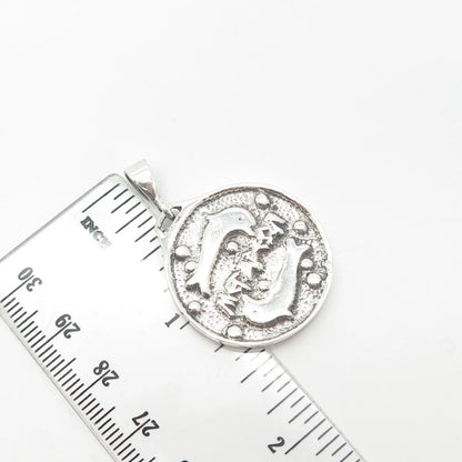 925 Sterling Silver Vintage Acropolis 1983-1993 Medal Pendant