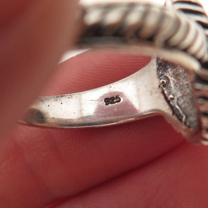 Brighton 925 Sterling Silver Vintage Oxidized Ring Size 7.75