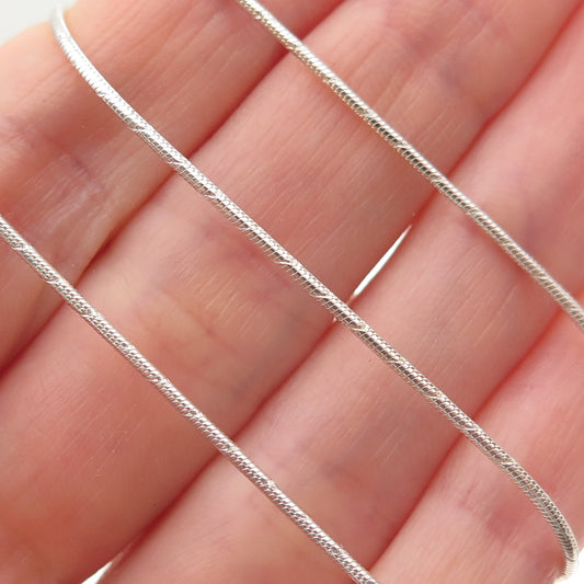 925 Sterling Silver Snake Chain Necklace 16"