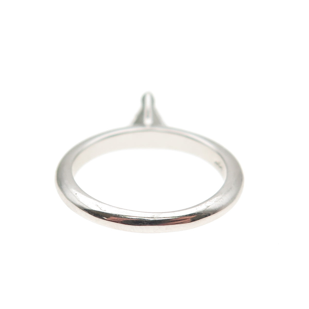 925 Sterling Silver Triangle-Cut C Z Engagement Ring Size 6