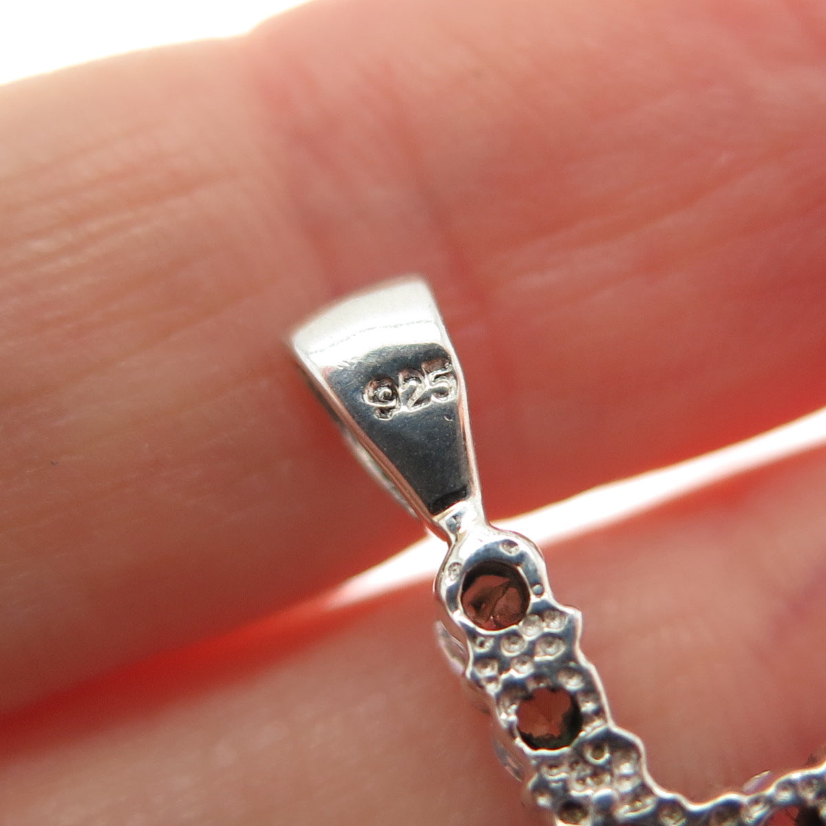 925 Sterling Silver Vintage Round-Cut C Z Sparkle Cross Charm Pendant