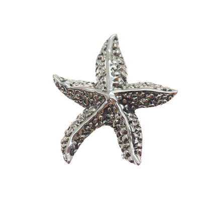 TERASURE 925 Sterling Silver Vintage Starfish Oxidized Pin Brooch