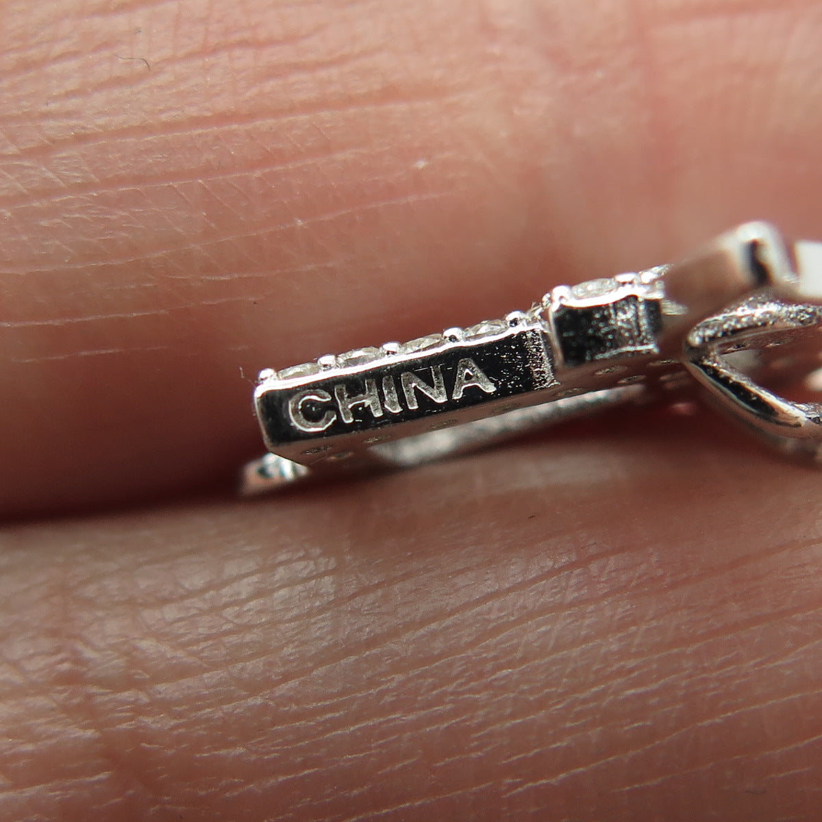 HAN 925 Sterling Silver Round-Cut C Z Angel Minimalist Pendant