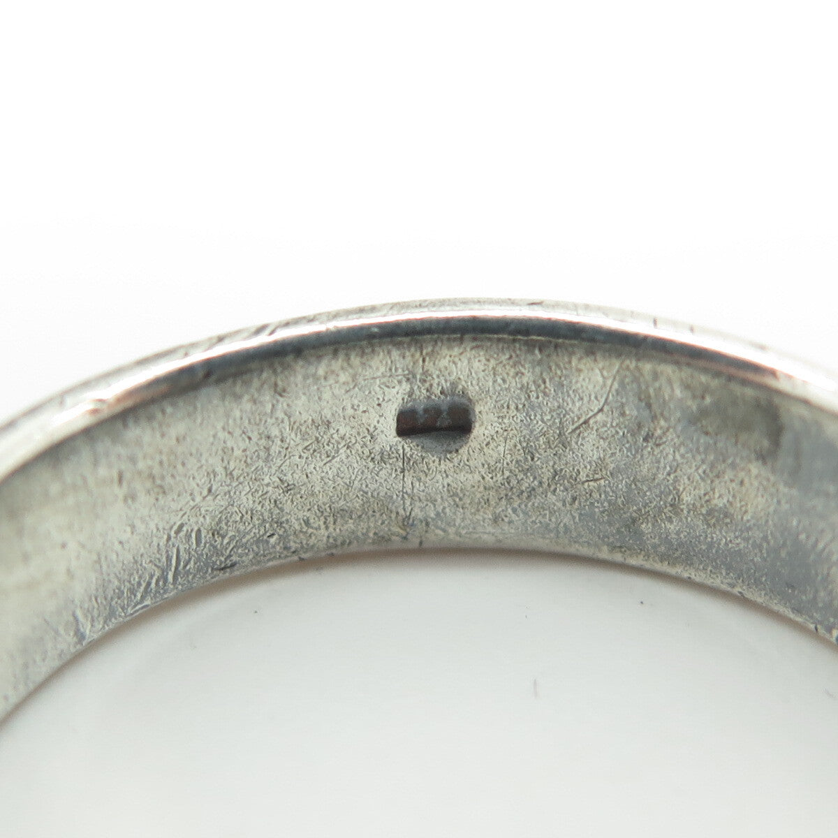 925 Sterling Silver Vintage Woven Band Oxidized Ring Size 12.75