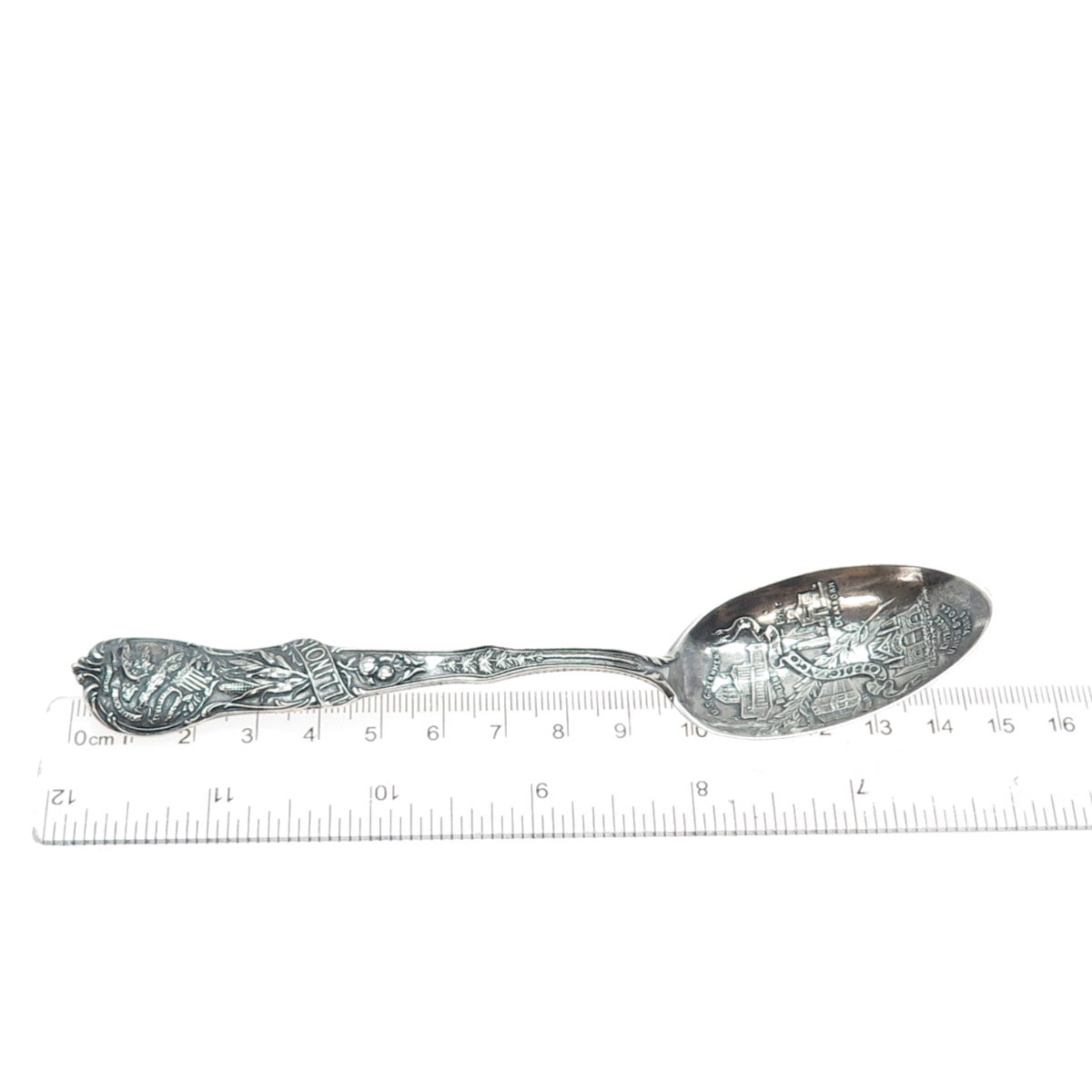 MECHANICS 925 Sterling Silver Antique Art Deco Chicago Illinois Coffee Spoon