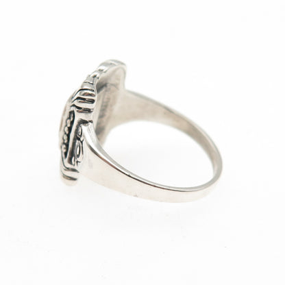 SILVER CLOUD Old Pawn 925 Sterling Vintage Southwestern MOP Ring Size 7.25