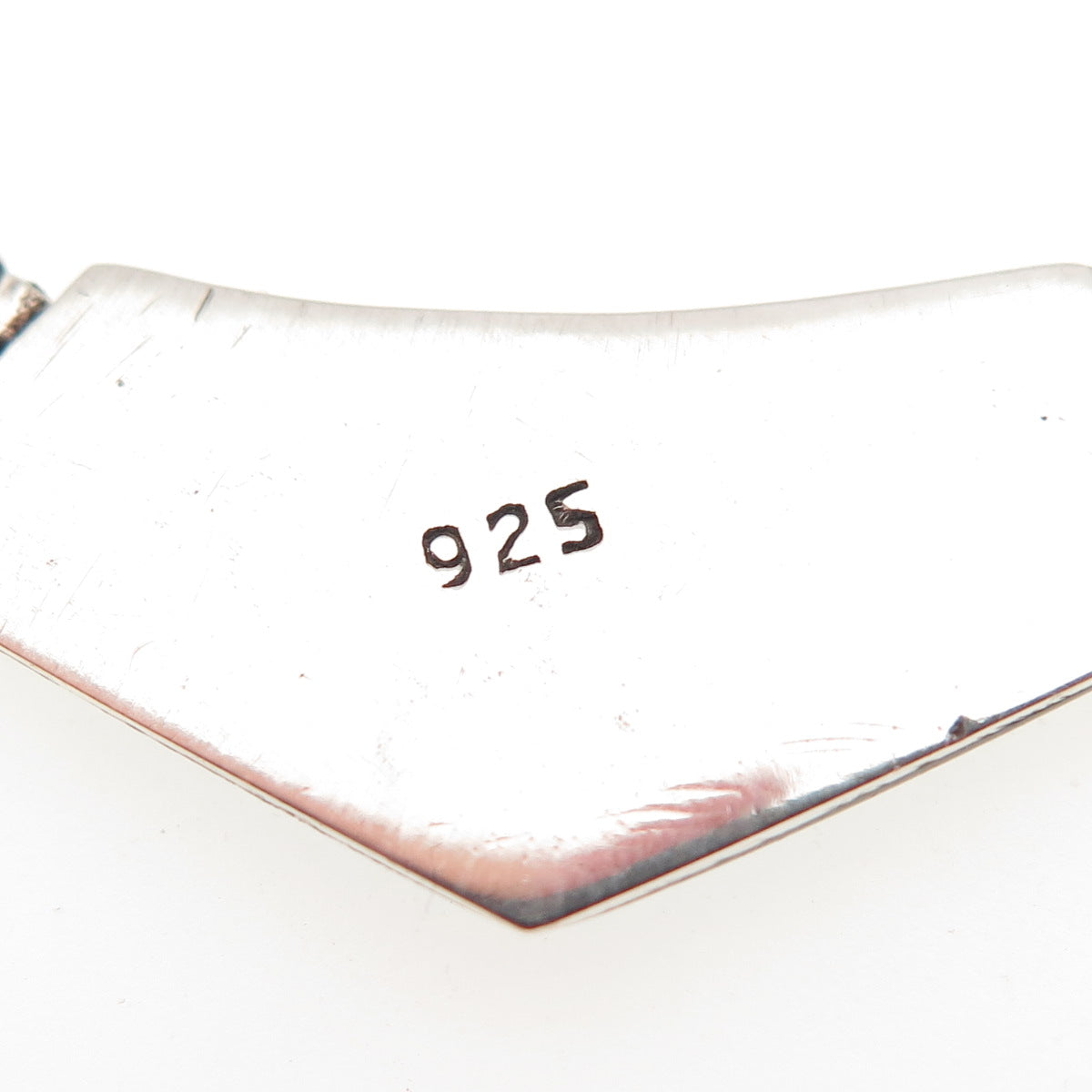 925 Sterling Silver Vintage Real Eilat Modernist V-Shape Bar Chain Necklace 16"