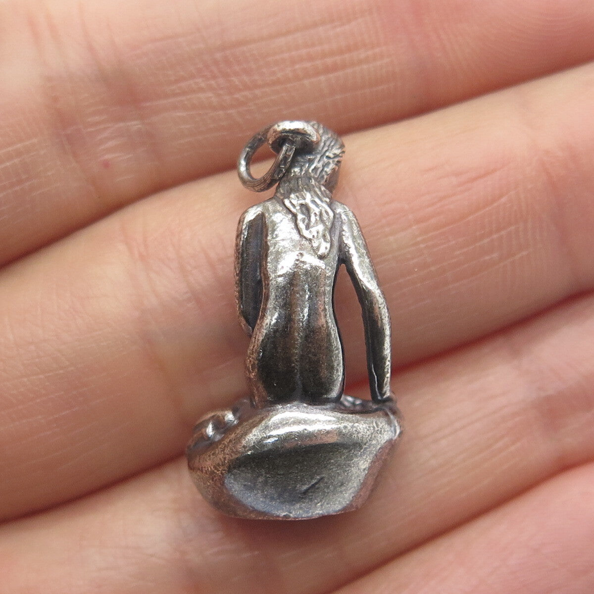 BERNARD HERTZ 925S Sterling Silver Vintage Denmark Mermaid 3D Charm Pendant