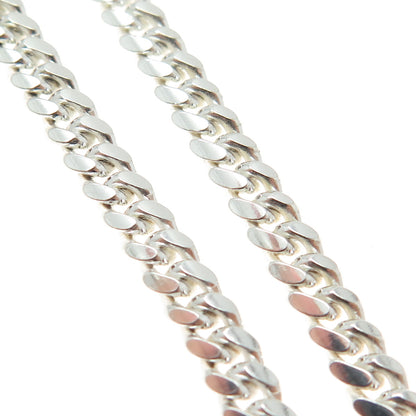 925 Sterling Silver Italy Miami Cuban Link Bracelet 8"