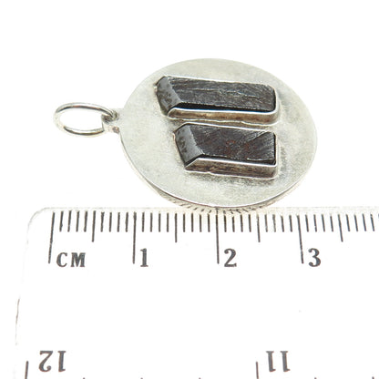 SANNA JEWELERS 925 Sterling Silver Vintage Meteorite Modernist Pendant